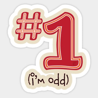 Number One Sticker